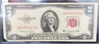 SERIES OF 1953-B RED SEAL $2 NOTE