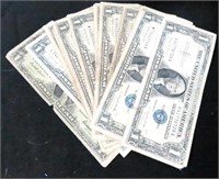 (12) $1 SILVER CERTIFICATES - 11 ARE 1957 &