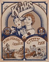 The Kinks, Pure Prairie League & Steely Dan Poster