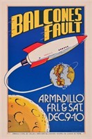 Armadillo World HQ Balcones Fault Poster 1977