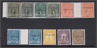 Peru Stamps 1924 issues with CANCELLED overprints