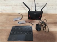 5 items - 1 Asus dual band wireless router (no