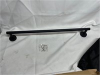 24" Matte Black Towel Bar