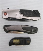(3) Folding knives includes a 3" blade Buck