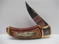 Franklin mint 3.5" blade folding knife with fly
