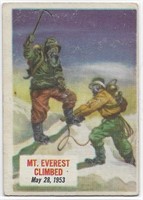 1954 Topps Scoops #70 Mt. Everest Climbed