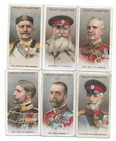 Lot of 6 - 1917 Wills Allied Army Leaders cards