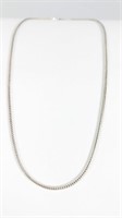925 Sterling Silver 20" Espiga Foxtail Link Chain