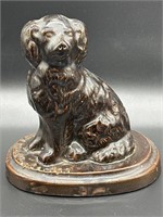 1897 F.M. King Co. Stoneware Staffordshire Dog