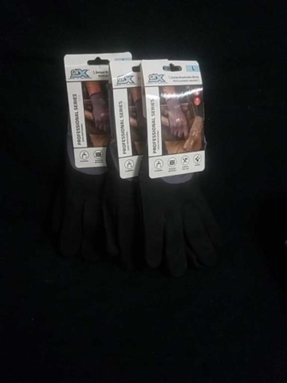 *NEW* 3 Pair Nitrile Gloves, L