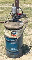 (AQ) Chevron Grease Pump w/ Hose, Nozzle & Dolly