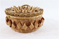 Native Covered Curl Splint & Sweetgrass Basket