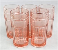 Anchor Hocking Pink Glassware / 5 pc