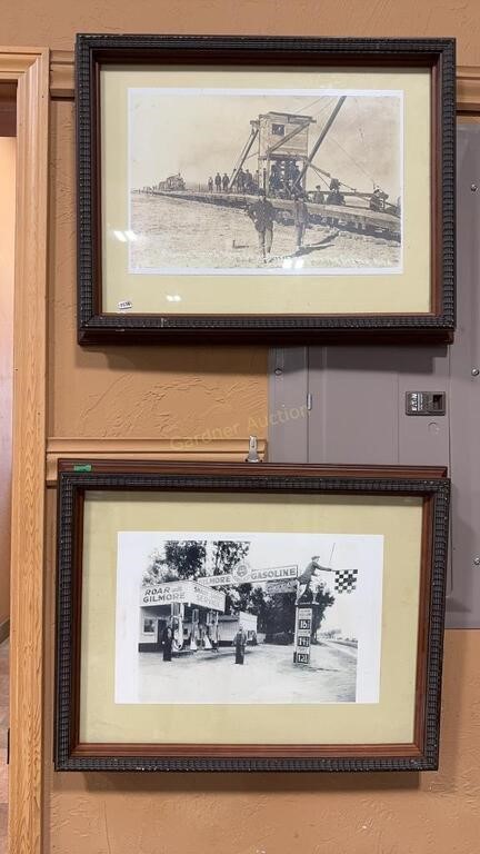 2 FRAMED VINTAGE PHOTOGRAPHY ART 24.5" X 20"