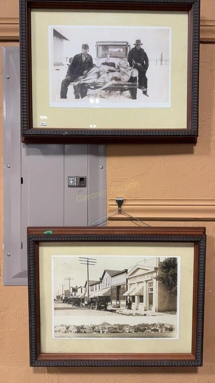 2 FRAMED VINTAGE PHOTOGRAPHY ART 24.5" X 20"