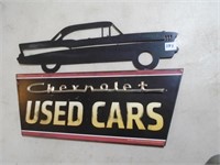18" x12" Chevrolet Used Car Sign METAL