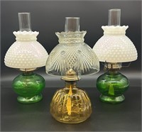 3 Antique Oil Lamps