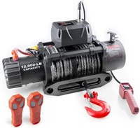 Electric Black Synthetic Rope Winch