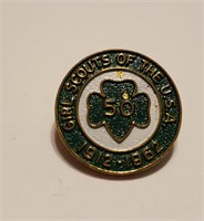 VTG GIRL SCOUTS 50 YEAR PIN