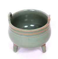 Chinese Tripod Crackle Glazed Pot