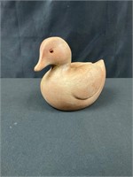 Sweet Duck Wood, smmoth hand carved, glass eyes.