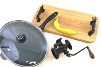 Jim Murphy Meat Cutting Board, Swiss Pan, Grinder+