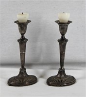 Antique Silver Plated Candlestick Holders