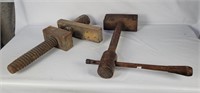 2 Vtg Hand Screw Wood Clamps