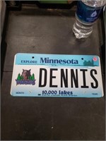 Minnesota Timberwolves Dennis License Plate