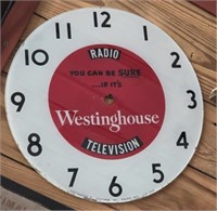 Westinghouse Radio Television Clock Face AS IS
