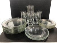 Collection of clear glass dishes