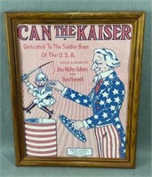 Good Old “Can the Kaiser” 16in Sheet Music in