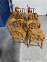 6 dining room wooden chairs