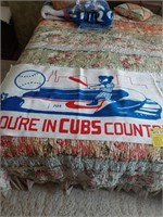 Chicago Cubs woven throw rug, size 24x45