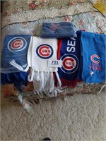 Lot of 6 Chicago Cubs scarves