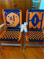 Lot of 2 Fighting Illini lawn chairs