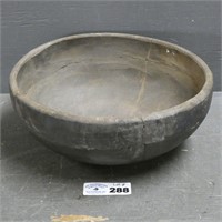 Brown Stoneware Pottery Bowl - As Is