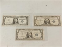 3 -1953 $1 Silver Certificates
