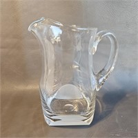 Crystal Water Pitcher w/Frosted Flats on Base