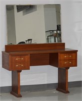 Unusual Teak Vanity & Stool