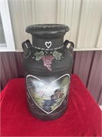 Antique hand painted milk can