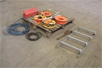 (4) Electrical Cords W/ Reels,(2) Air Hoses,Safety
