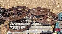 4 Steel Wagon Wheels