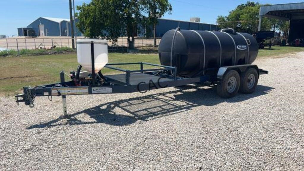 AgSpray 1000gal Tender Trailer 8 Lug w/Honda Pump