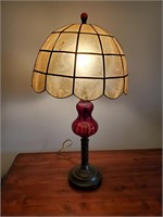 Vintage oyster shell lamp working
