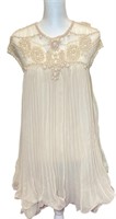 NEW Ladies Sheer Beaded Mini Dress