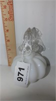 Fenton milk glass perfume bottle