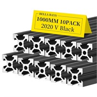 10pcs 2020 V slot Aluminum 1000mm Black