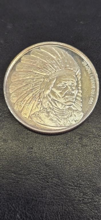 1992 Indian Environment 1 Troy Ounce Silver