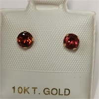 10K  Garnet(0.64ct) Pearl Earrings